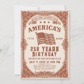 Invitation 250 Anniversaire des Etats-Unis (Devant)