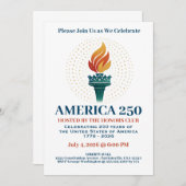 Invitation 250 Anniversaire des Etats-Unis (Devant / Derrière)