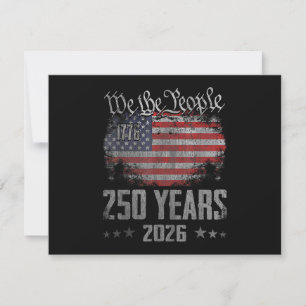 Invitation 250 ans 250e anniversaire américain USA patriotiqu