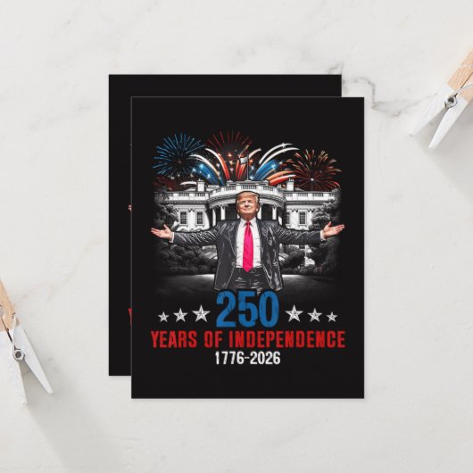 Invitation 250 ans américain 1776 2026  (Devant/Arrière en situation)