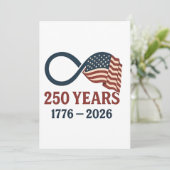 Invitation 250 Ans Anniversaire 1776-2026 USA Patriotique  (Debout devant)