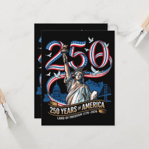 Invitation 250 Ans Anniversaire Amérique 1776 2026
