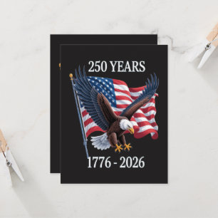 Invitation 250 Ans Anniversaire Drapeau Américain Usa 1776-20