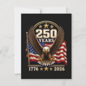 Invitation 250 Ans d'Amérique Anniversaire 250e (Dos)