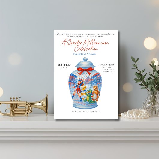 Invitation 250 ans Ginger Jar Parade & Soirée