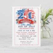 Invitation 250 Years of Independence 4th of July Party (Debout devant)