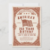 Invitation 250e anniversaire des États-Unis (Devant)