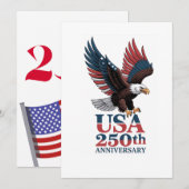 Invitation 250e anniversaire des États-Unis (Devant / Derrière)