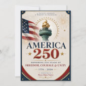 Invitation 250e anniversaire des États-Unis (Devant)