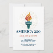 Invitation 250e anniversaire des États-Unis (Dos)