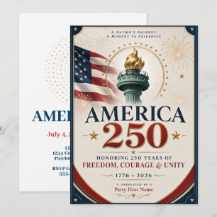 Invitation 250e anniversaire des États-Unis