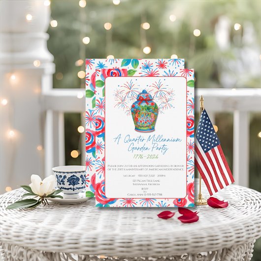 Invitation 250e anniversaire Garden Party Ginger Jar 1776