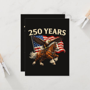 Invitation 250e anniversaire USA cheval occidental aigle