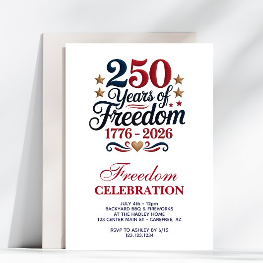 Invitation 250th American Birthday Party