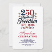Invitation 250th American Birthday Party (Devant)