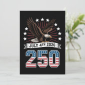 Invitation 250th Anniversary Patriotic 4th Of July 1776 2026 (Debout devant)