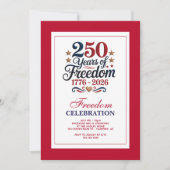 Invitation 250th Anniversary USA Freedom Party (Devant)