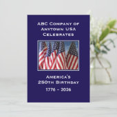 Invitation 250th Anniversary USA Patriotic American Flags BBQ (Debout devant)