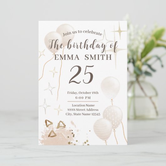 Invitation 25 ans anniversaire (Debout devant)