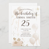 Invitation 25 ans anniversaire (Devant / Derrière)