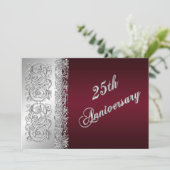 Invitation 25 ans Anniversaire de Mariage Bourgogn (Debout devant)