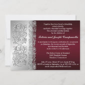 Invitation 25 ans Anniversaire de Mariage Bourgogn (Dos)