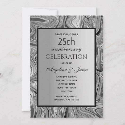 Invitation 25 Ans de Mariage (Devant)