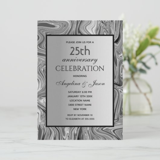 Invitation 25 Ans de Mariage (Debout devant)