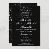 Invitation 25 ans ensemble Mariage d'argent fête d'anniversai (Devant / Derrière)