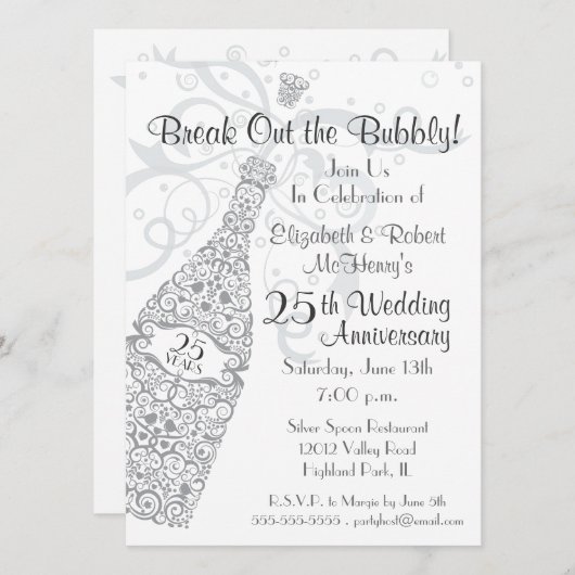 Invitation 25 ans Fête du Champagne (Devant / Derrière)