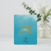 Invitation 25 e anniversaire ou anniversaire Papeterie (Debout devant)