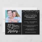 Invitation 25e Anniversaire 25 ANS DE RÉALISATION Confettis (Devant)