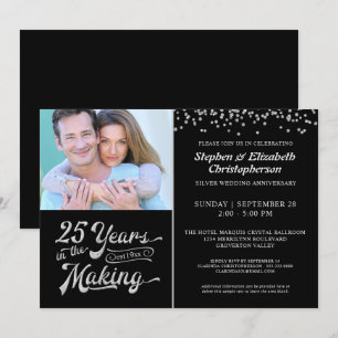 Invitation 25e Anniversaire 25 ANS DE RÉALISATION Confettis