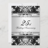 Invitation 25e anniversaire Argent Diamant Noir (Devant)
