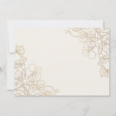 Invitation 25e Anniversaire Avec Photo - Floral Ivoire Or (Dos)