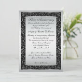 Invitation 25e anniversaire Black Silver Ornate Sc (Debout devant)
