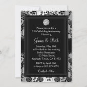 Invitation 25e anniversaire Black Silver Rose & Je (Dos)