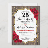 Invitation 25e Anniversaire - Bois Or Rouge (Devant)