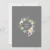 Invitation 25e anniversaire Changer la date Floral Rose (Dos)