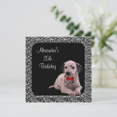 Invitation 25e anniversaire Dalmation et Poster de animal cad (Debout devant)