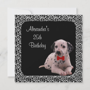 Invitation 25e anniversaire Dalmation et Poster de animal cad