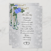 Invitation 25e anniversaire d'argent (Devant / Derrière)