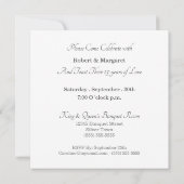 Invitation 25e anniversaire d'argent avec date et initiales (Dos)