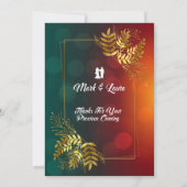 Invitation 25e anniversaire de Feuilles d'or dans le jardin d (Dos)