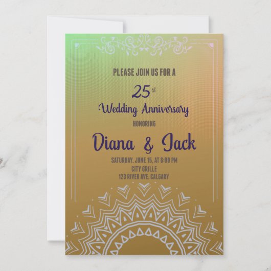 Invitation 25e anniversaire de l'Apocalypse d'or (Devant)