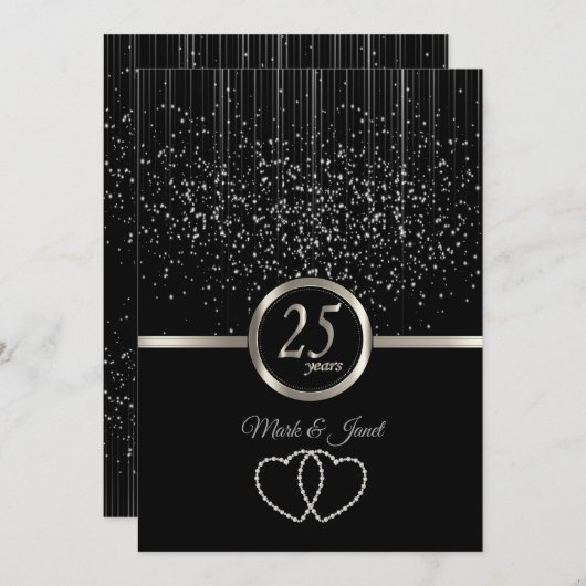 Invitation 25e anniversaire de l'argent (Devant / Derrière)
