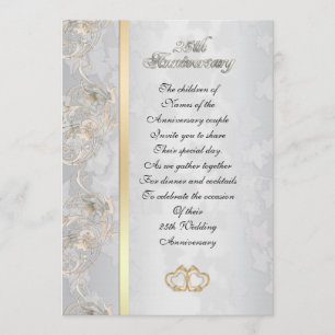 Invitation 25e anniversaire de l'invitation des parents