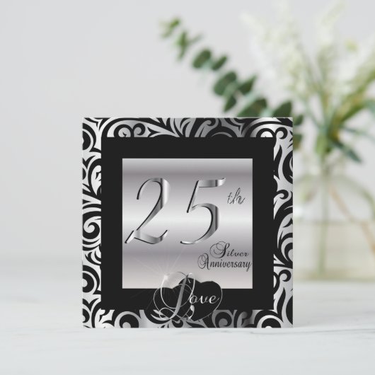 Invitation 25e anniversaire de mariage (Debout devant)