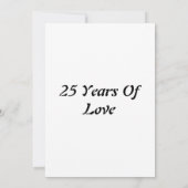 Invitation 25e anniversaire de mariage (Dos)