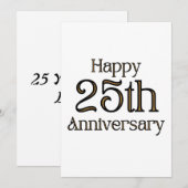 Invitation 25e anniversaire de mariage (Devant / Derrière)